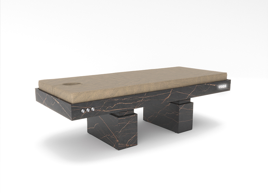 CoCo Massage cot entirely covered in Dekton® finish Laurent
